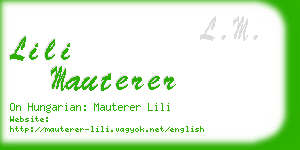 lili mauterer business card